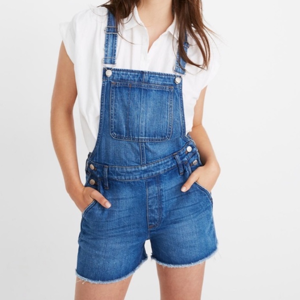 Madewell Adirondack Short Overalls - Denville Wash